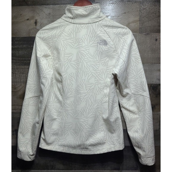 THE NORTH FACE Women's Softshell Bionic White Patterned Fleece AMVX Jacket Sz SP - Picture 9 of 14